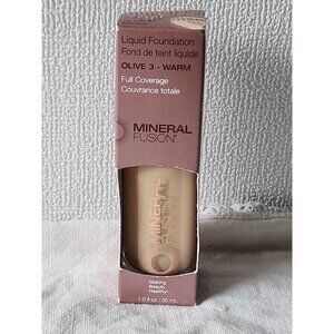 Mineral Fusion Liquid Foundation - Olive 3 Warm- 1 oz. New NIB